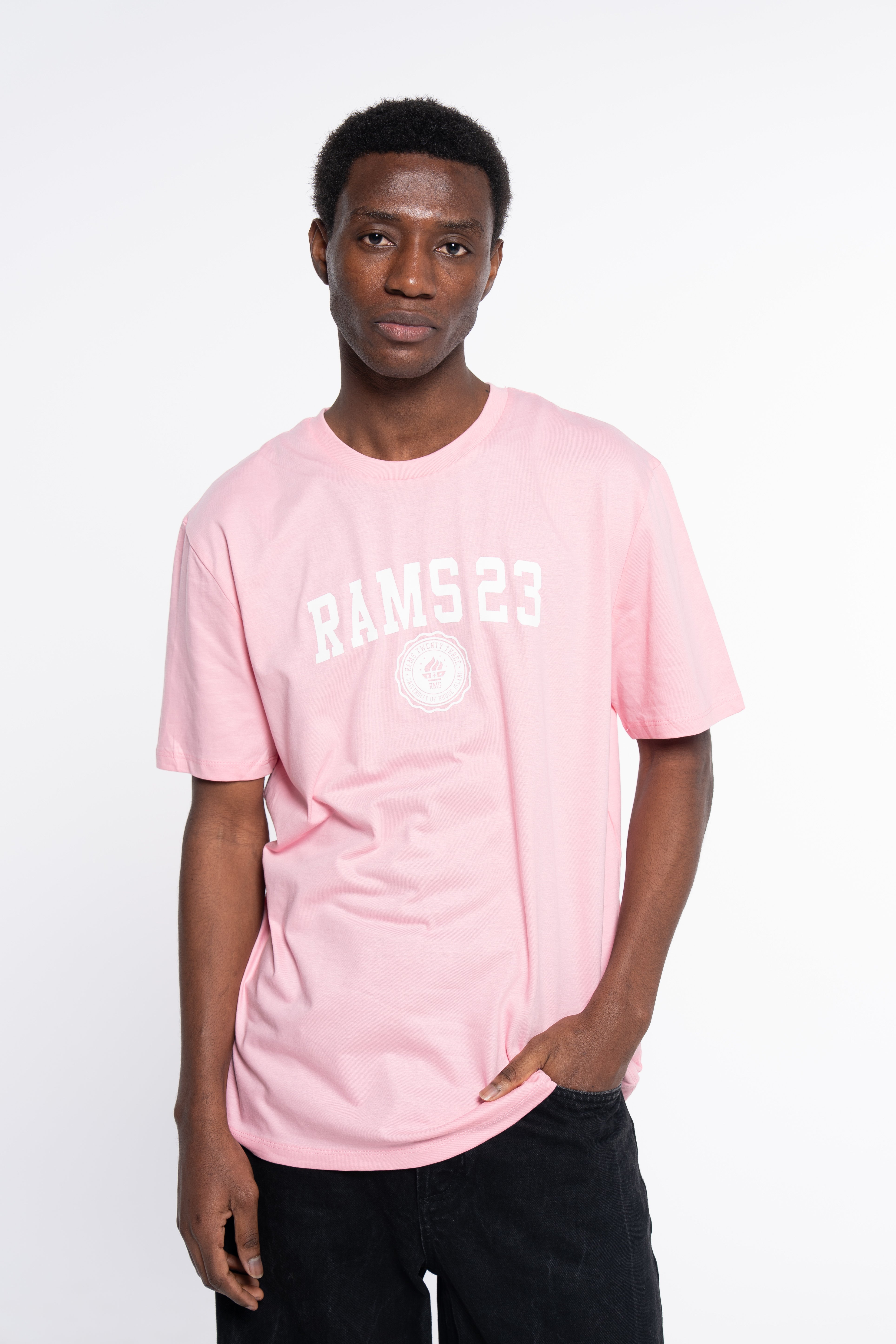 Camisetas RAMS23 CAMISETA UNIVERSITY LOGO ROSA – ROSA