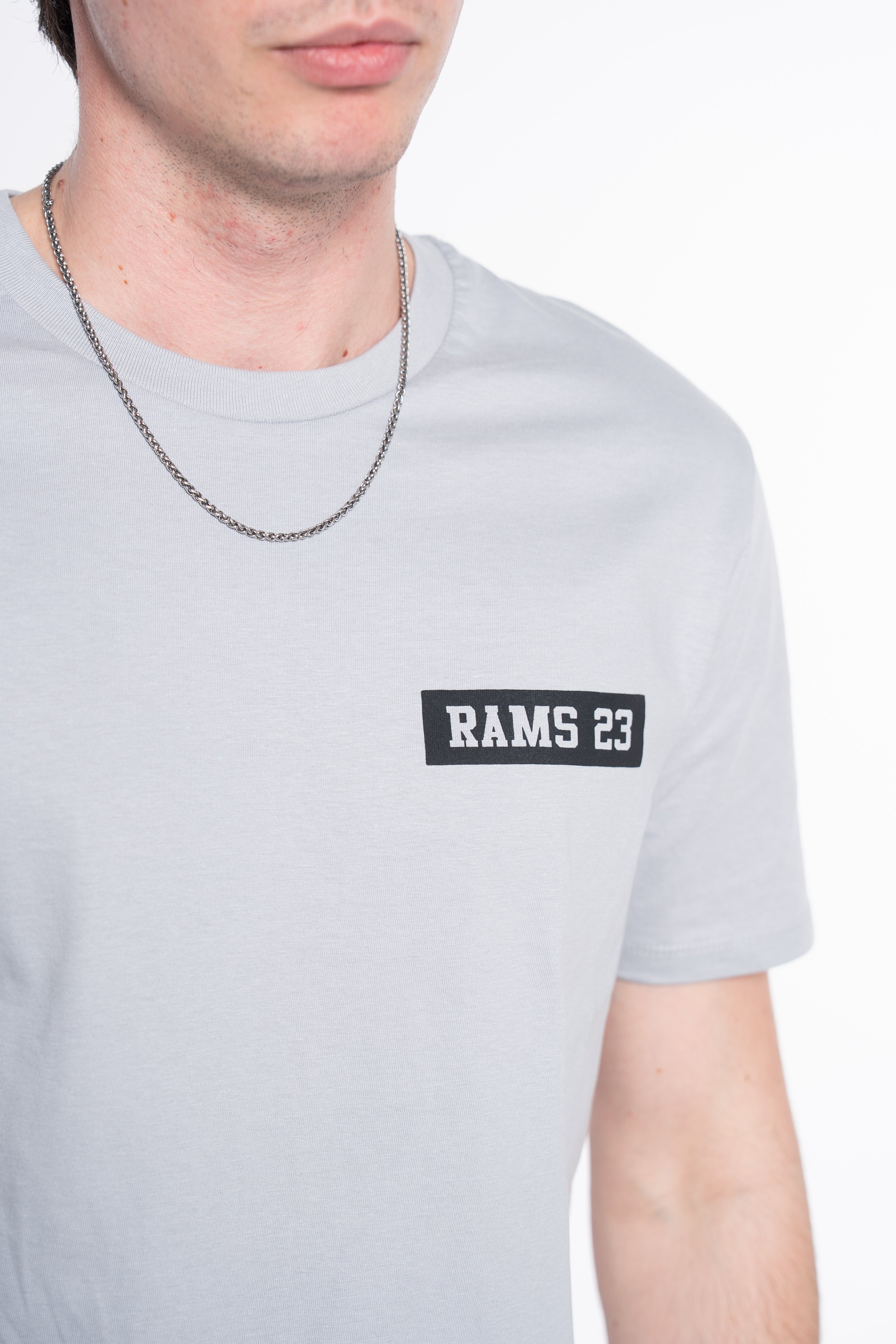 CAMISETA LOGO RECTANGULAR GRIS