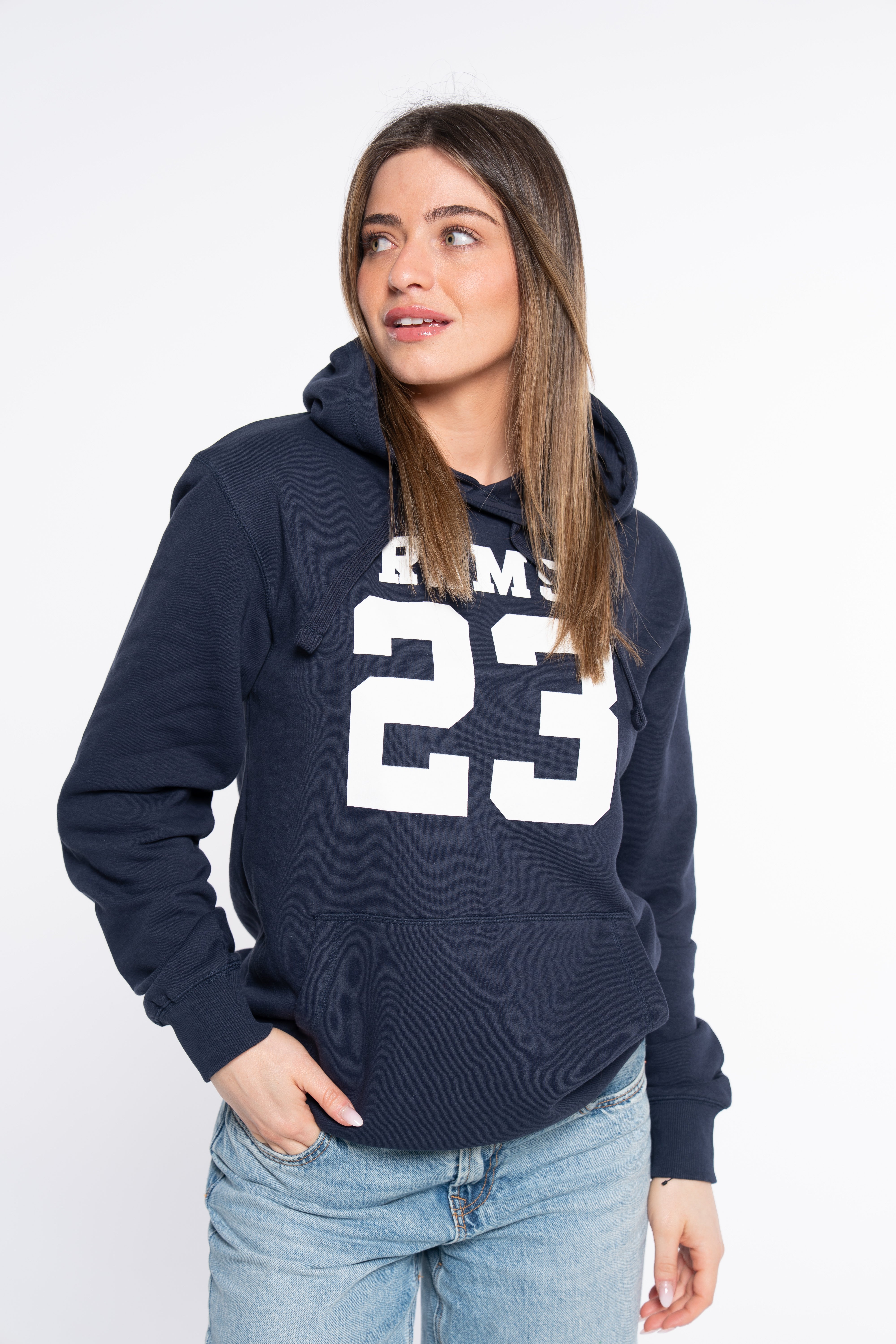 SUDADERA CLASSIC LOGO AZUL MARINO