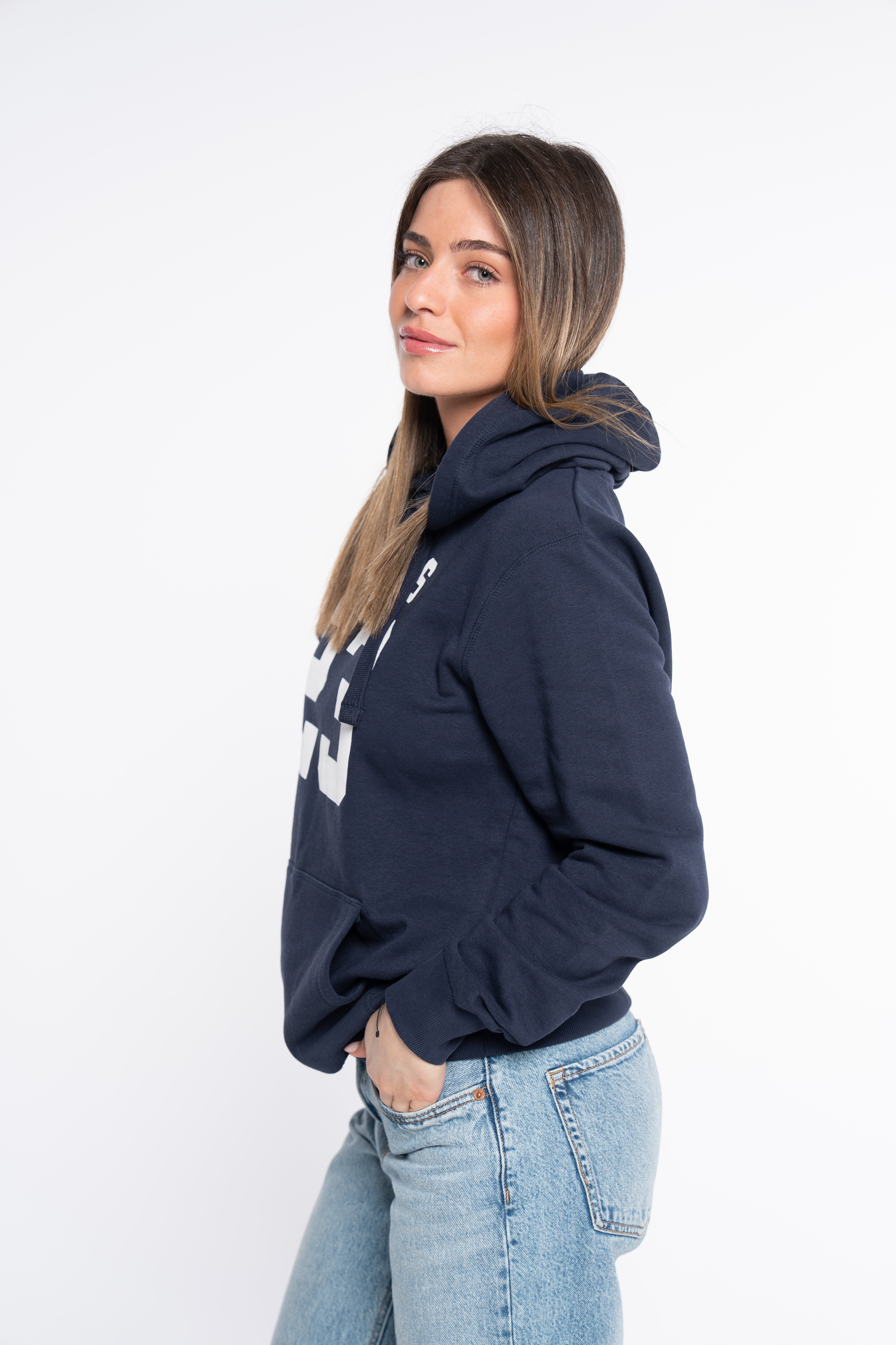 SUDADERA CLASSIC LOGO AZUL MARINO