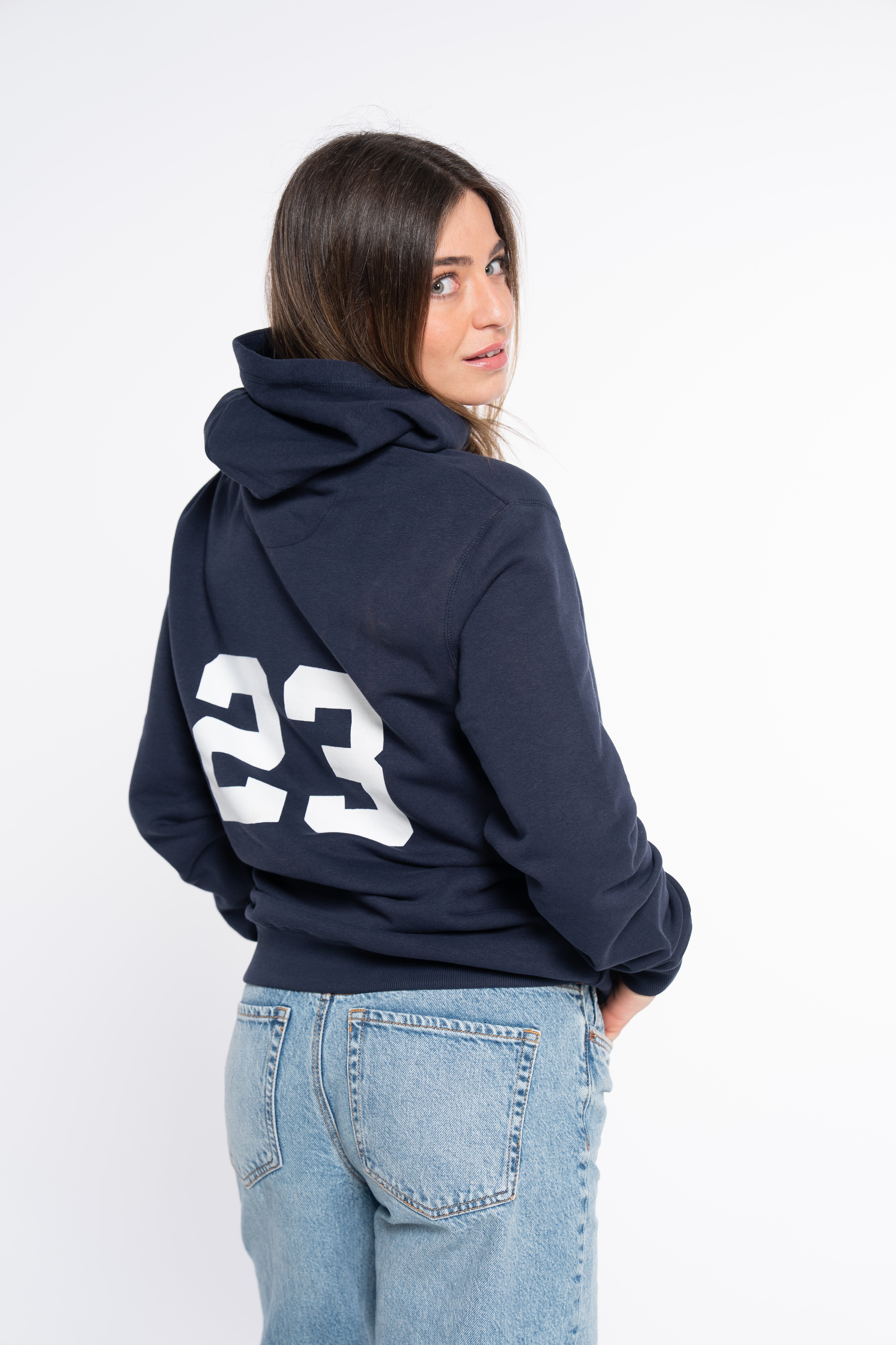 SUDADERA CLASSIC LOGO AZUL MARINO