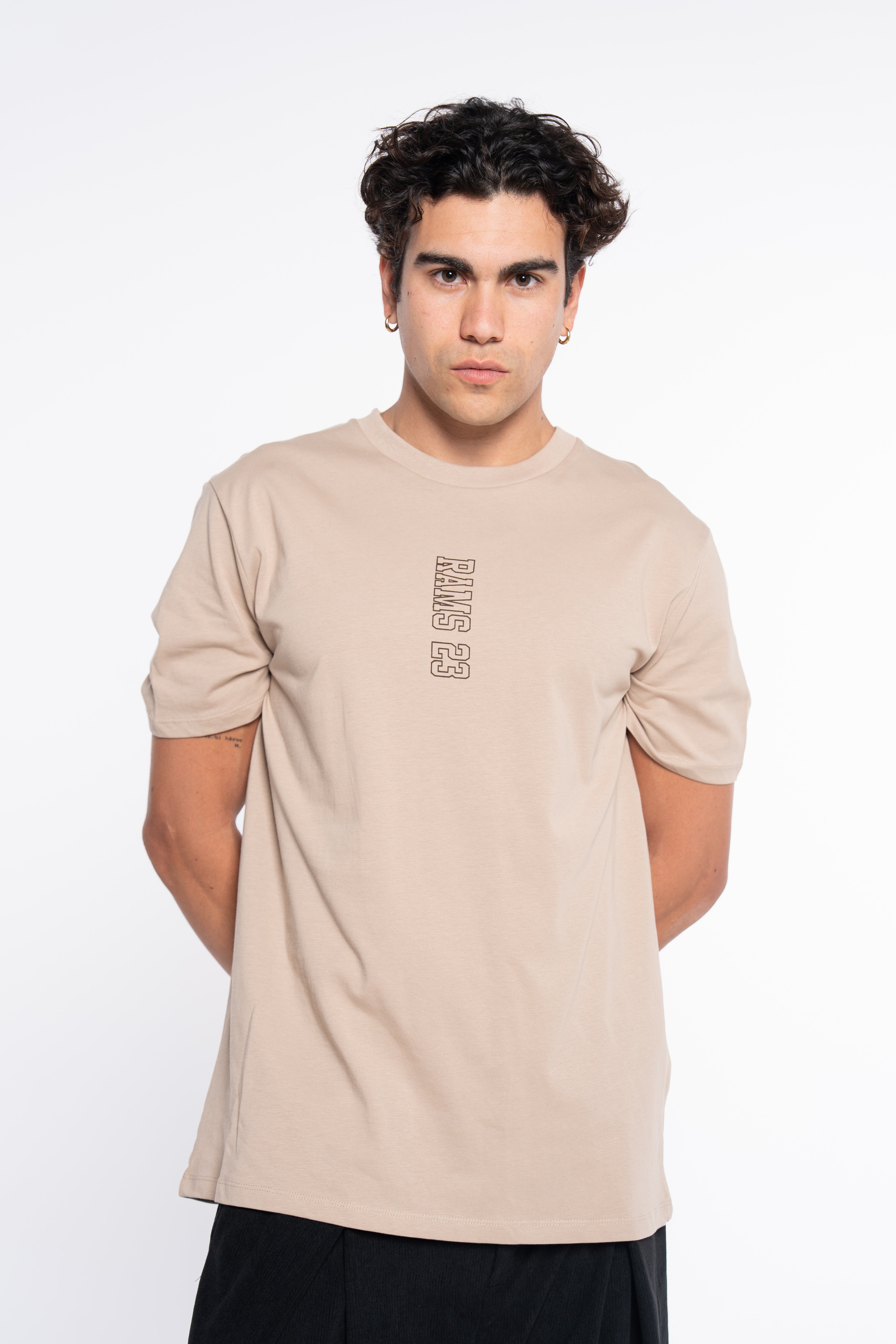 CAMISETA VERTICAL CREMA