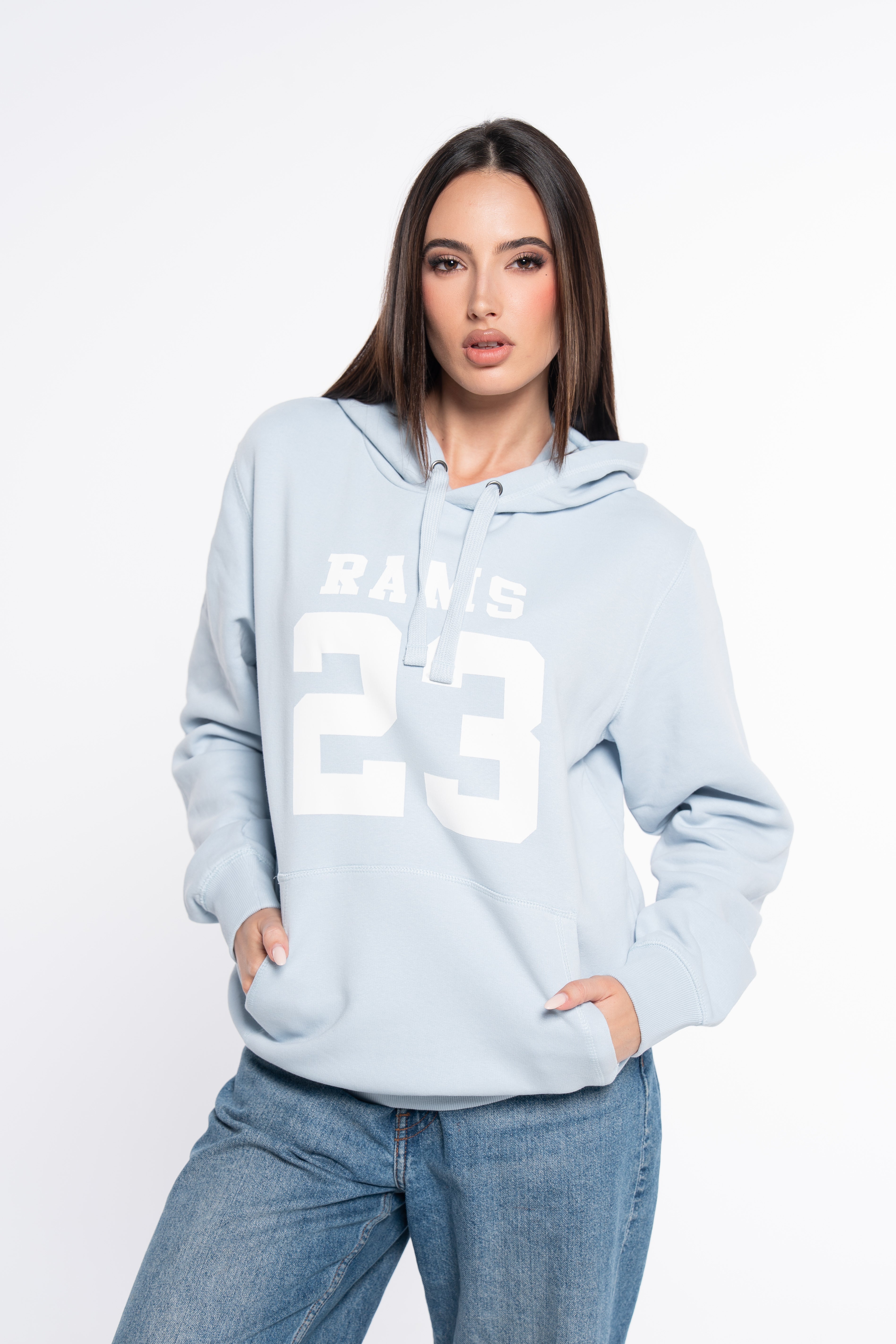 SUDADERA CLASSIC LOGO AZUL CLARO
