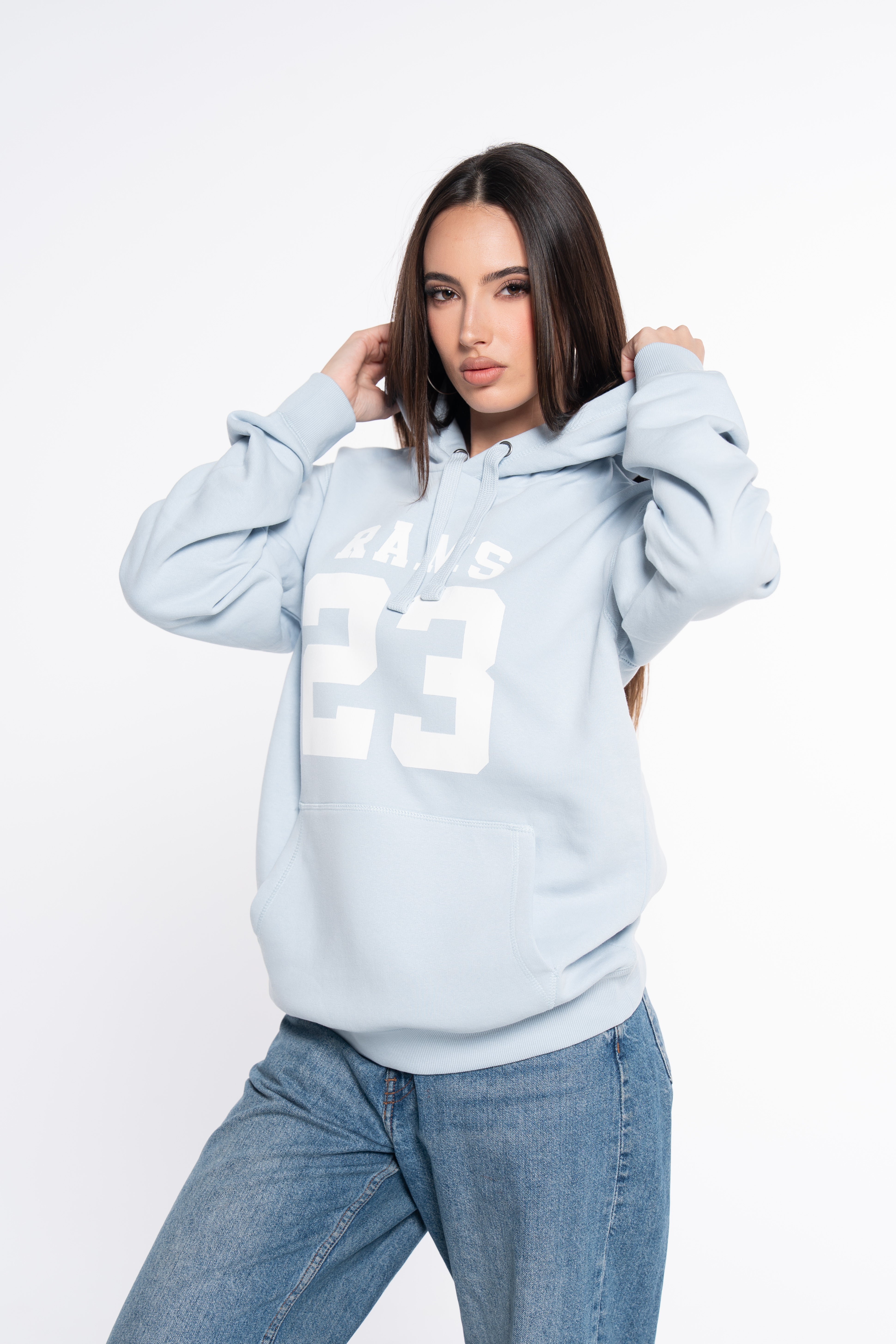 SUDADERA CLASSIC LOGO AZUL CLARO