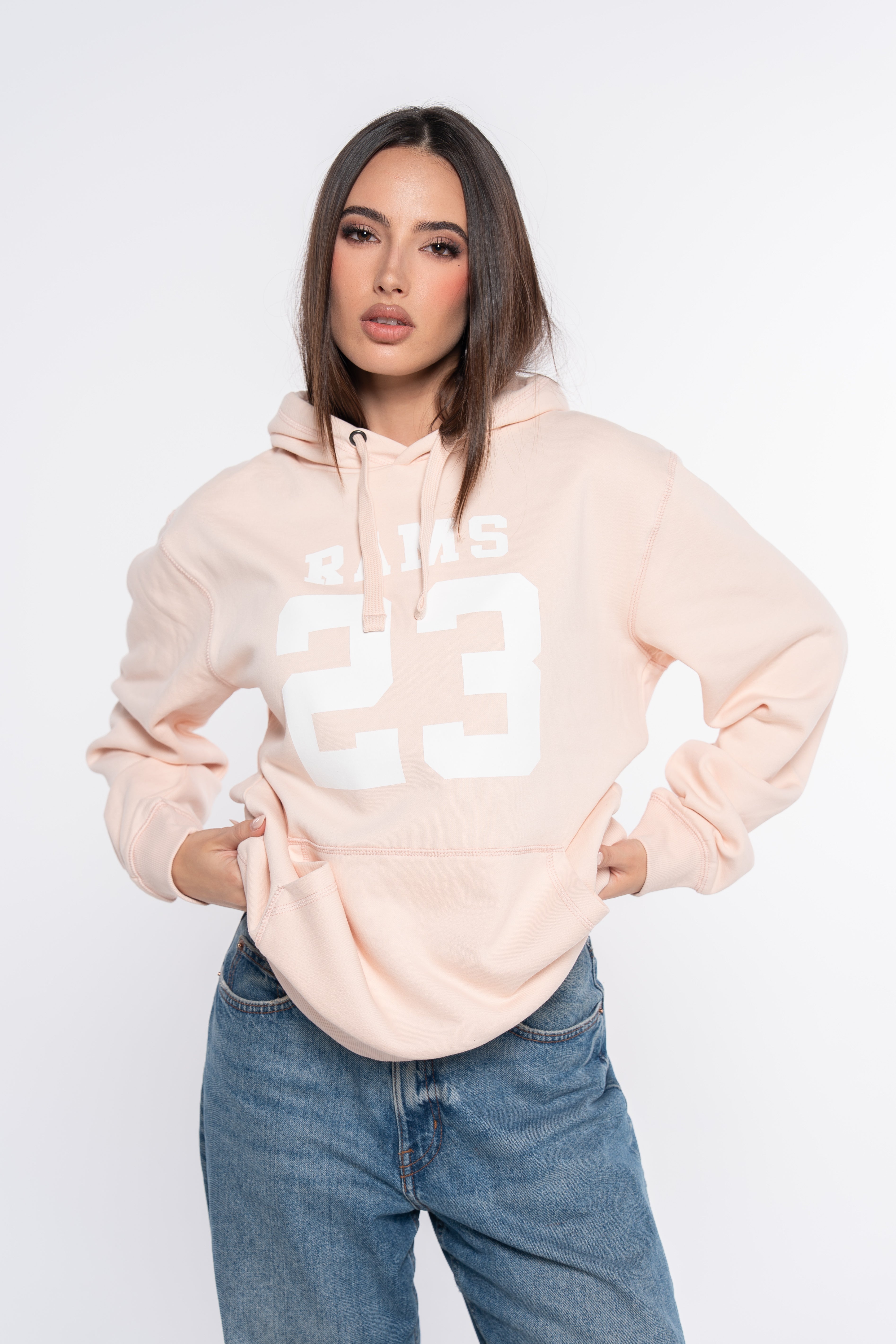 SUDADERA CLASSIC LOGO ROSA