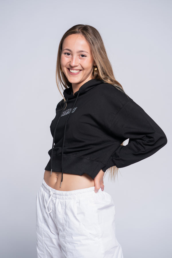 SUDADERA CORTA SILUETA Negro