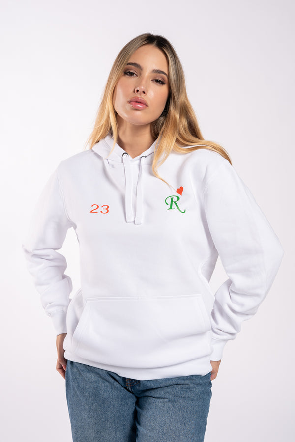 Sudadera Upside-down Heart Blanco