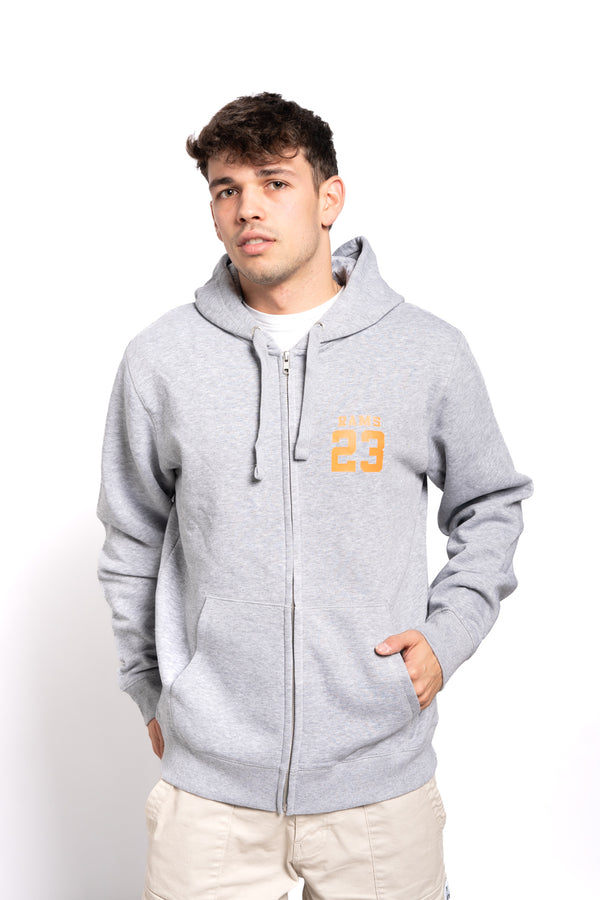 Sudadera classic logo cremallera Gris