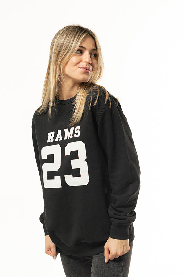 Sudadera Classic Cuello Redondo Negro – Rams 23